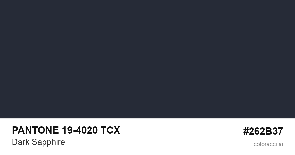 PANTONE 19-4020 TCX Dark Sapphire color swatch #262B37