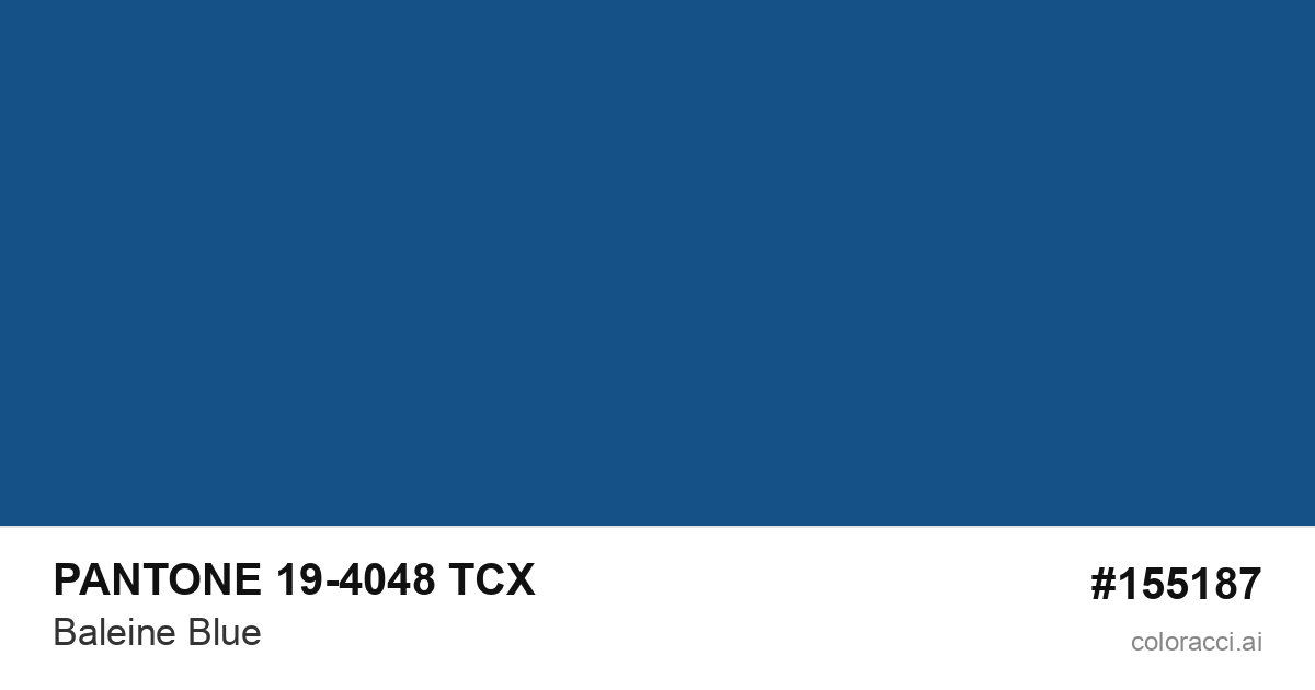 PANTONE 19-4048 TCX Baleine Blue color swatch #155187