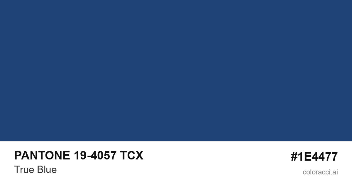 PANTONE 19-4057 TCX True Blue color swatch #1E4477